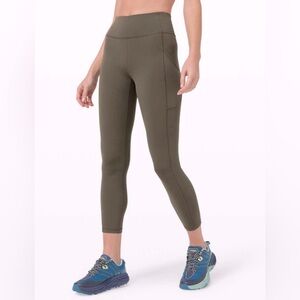 Lululemon Invigorate High-Rise Tight 25" - size 6 - Dark Olive Green